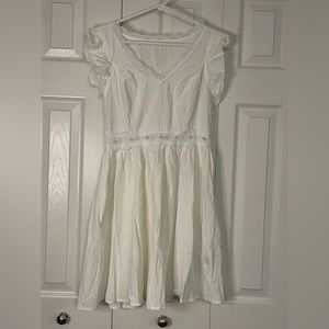 Shein white dress with lace middle.